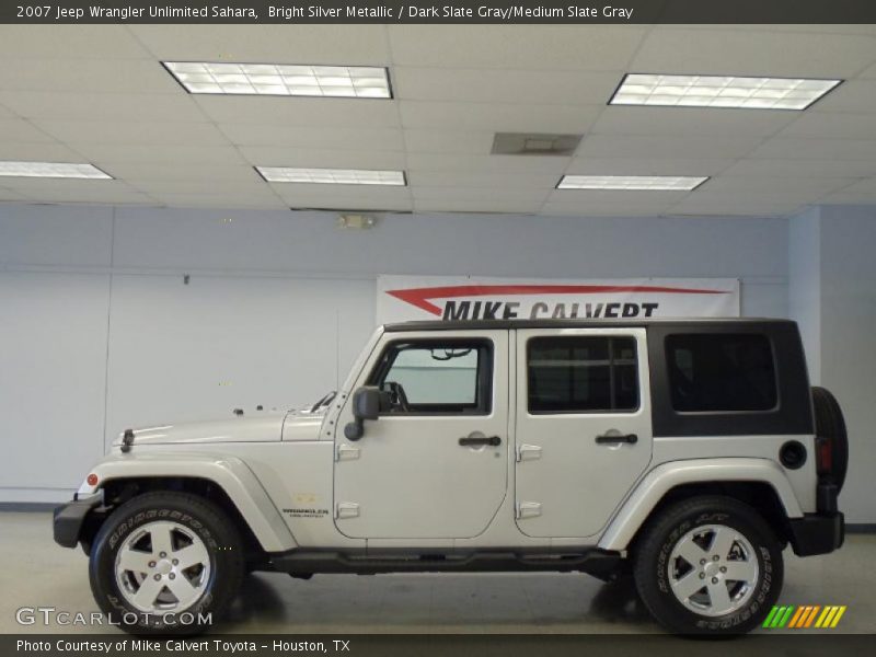 Bright Silver Metallic / Dark Slate Gray/Medium Slate Gray 2007 Jeep Wrangler Unlimited Sahara