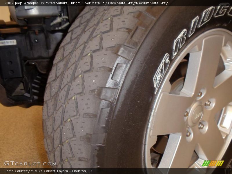 Bright Silver Metallic / Dark Slate Gray/Medium Slate Gray 2007 Jeep Wrangler Unlimited Sahara