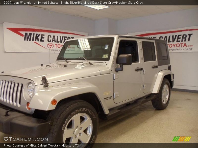 Bright Silver Metallic / Dark Slate Gray/Medium Slate Gray 2007 Jeep Wrangler Unlimited Sahara
