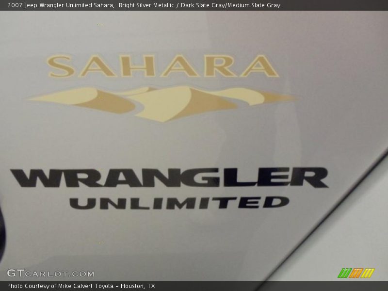 Bright Silver Metallic / Dark Slate Gray/Medium Slate Gray 2007 Jeep Wrangler Unlimited Sahara