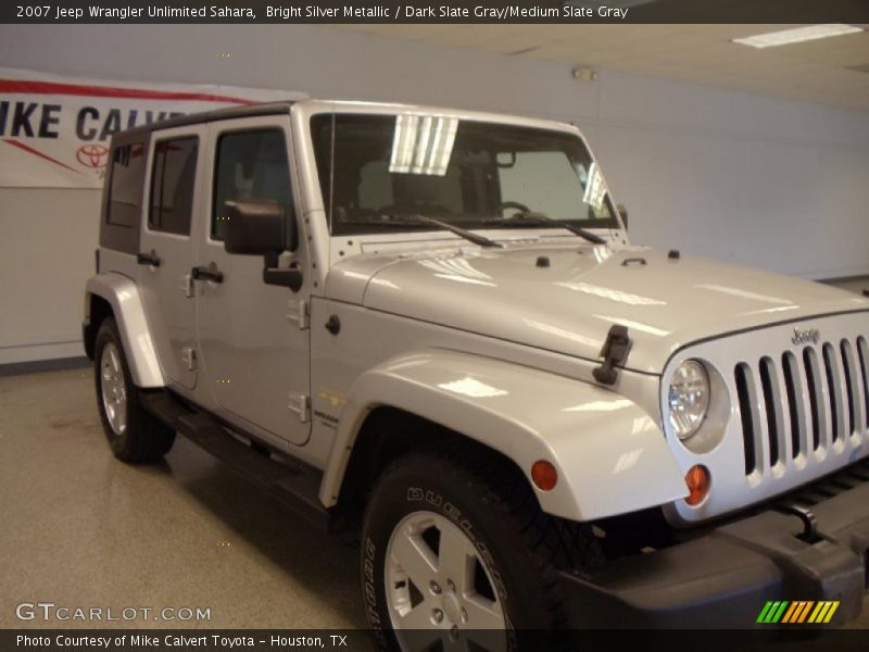 Bright Silver Metallic / Dark Slate Gray/Medium Slate Gray 2007 Jeep Wrangler Unlimited Sahara