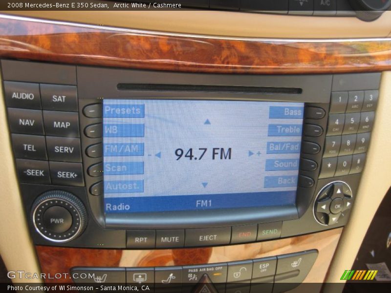 Arctic White / Cashmere 2008 Mercedes-Benz E 350 Sedan