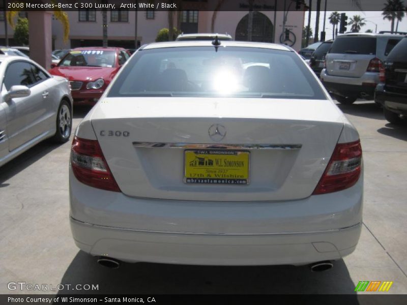 Arctic White / Black 2008 Mercedes-Benz C 300 Luxury