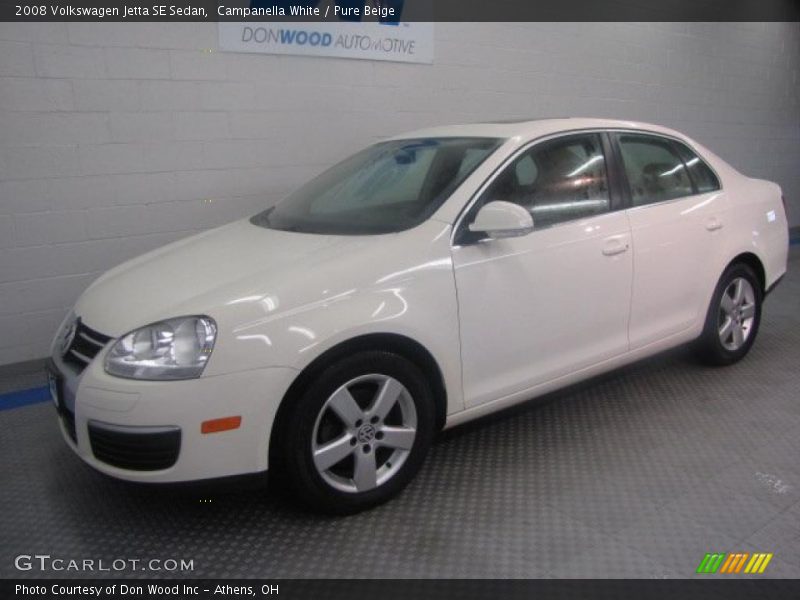 Campanella White / Pure Beige 2008 Volkswagen Jetta SE Sedan