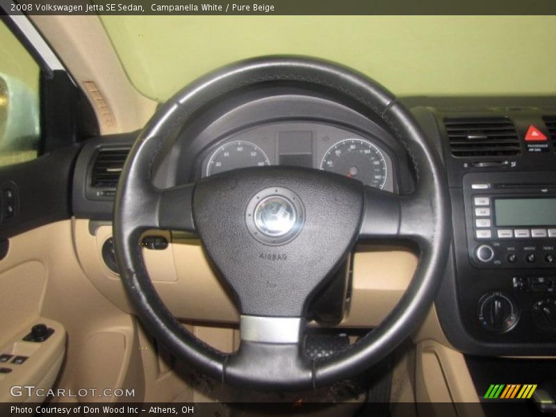 Campanella White / Pure Beige 2008 Volkswagen Jetta SE Sedan