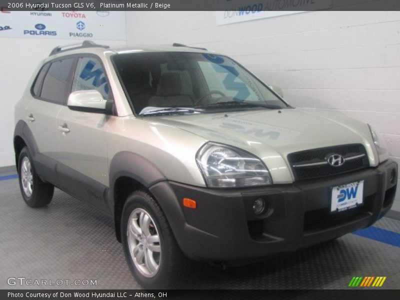 Platinum Metallic / Beige 2006 Hyundai Tucson GLS V6