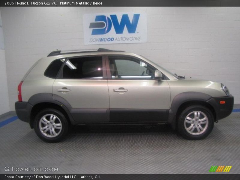 Platinum Metallic / Beige 2006 Hyundai Tucson GLS V6