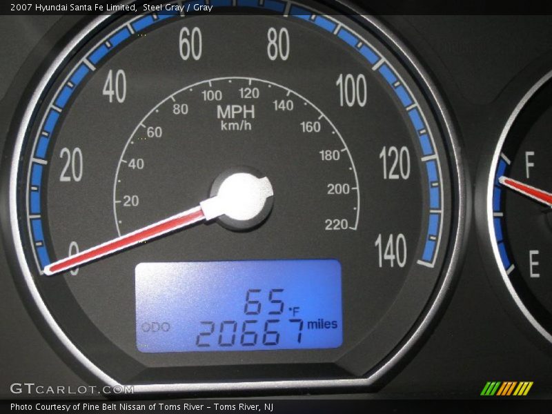 Steel Gray / Gray 2007 Hyundai Santa Fe Limited