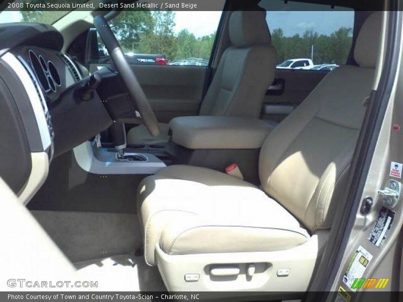 Desert Sand Metallic / Sand Beige 2008 Toyota Sequoia Limited