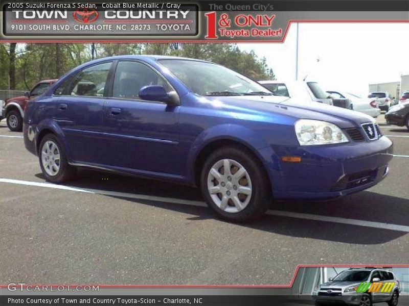 Cobalt Blue Metallic / Gray 2005 Suzuki Forenza S Sedan