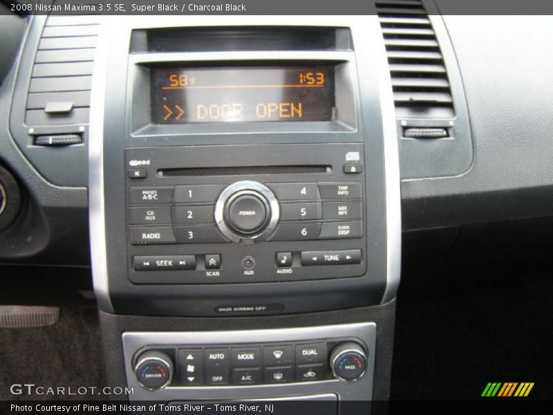 Super Black / Charcoal Black 2008 Nissan Maxima 3.5 SE