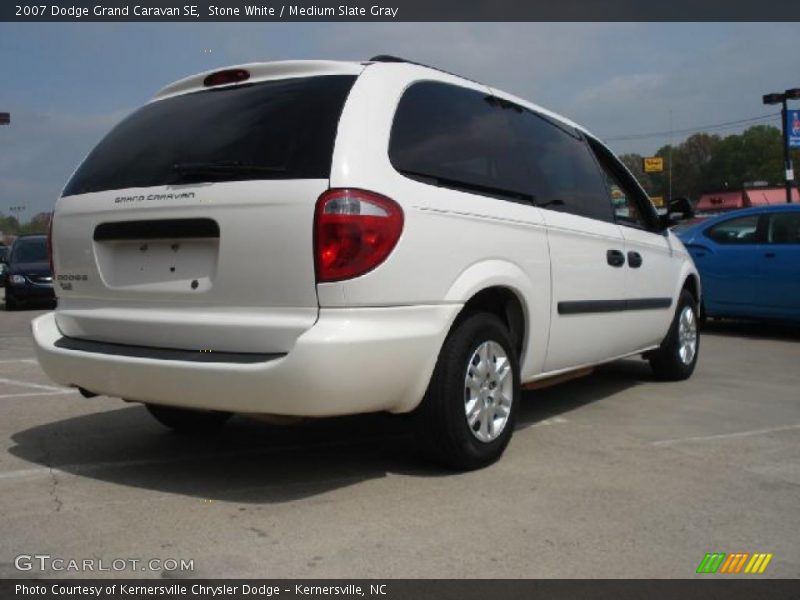 Stone White / Medium Slate Gray 2007 Dodge Grand Caravan SE