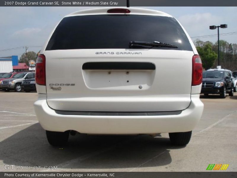 Stone White / Medium Slate Gray 2007 Dodge Grand Caravan SE