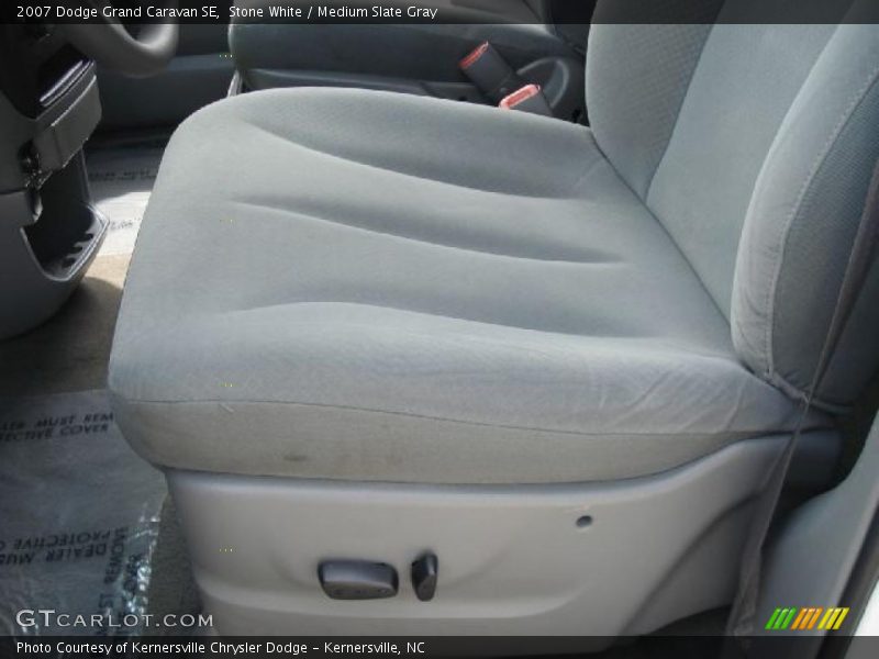 Stone White / Medium Slate Gray 2007 Dodge Grand Caravan SE
