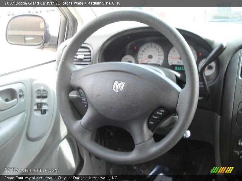 Stone White / Medium Slate Gray 2007 Dodge Grand Caravan SE