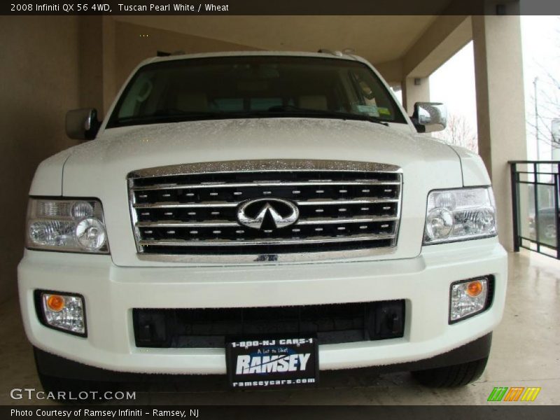 Tuscan Pearl White / Wheat 2008 Infiniti QX 56 4WD