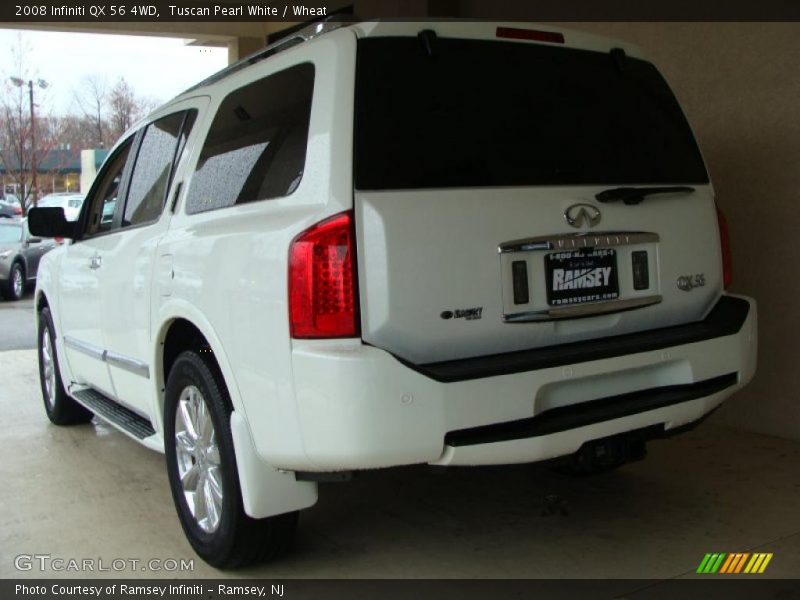 Tuscan Pearl White / Wheat 2008 Infiniti QX 56 4WD