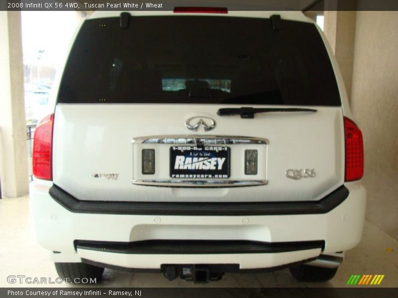Tuscan Pearl White / Wheat 2008 Infiniti QX 56 4WD