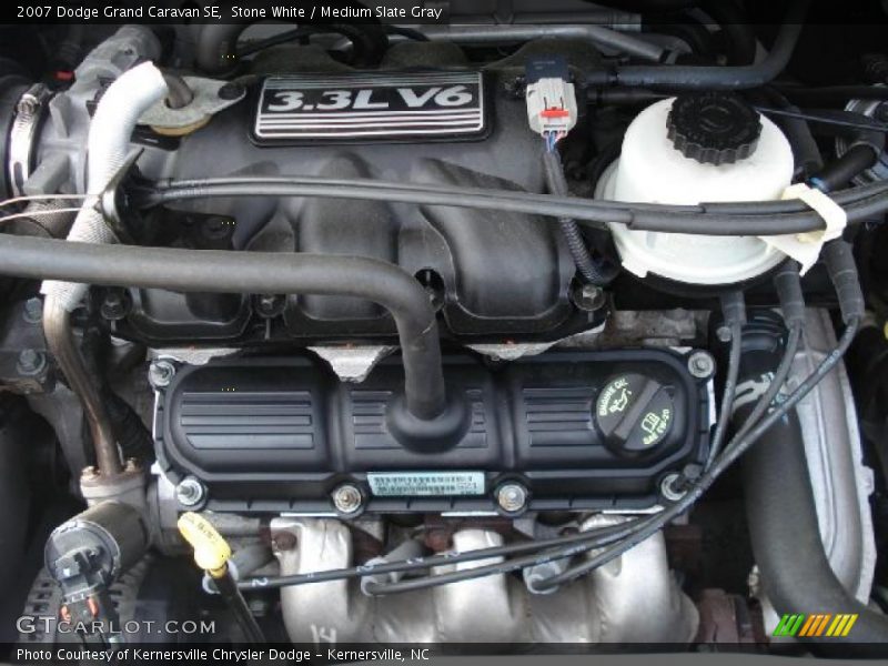 Stone White / Medium Slate Gray 2007 Dodge Grand Caravan SE