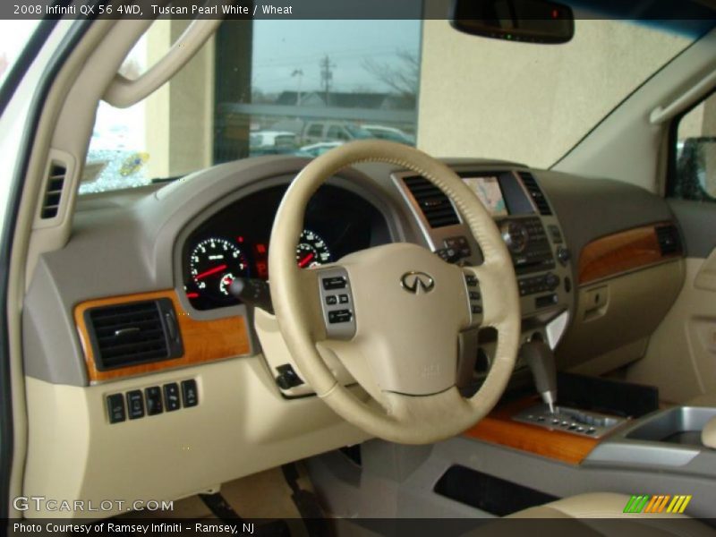 Tuscan Pearl White / Wheat 2008 Infiniti QX 56 4WD