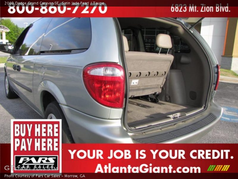 Satin Jade Pearl / Taupe 2003 Dodge Grand Caravan SE