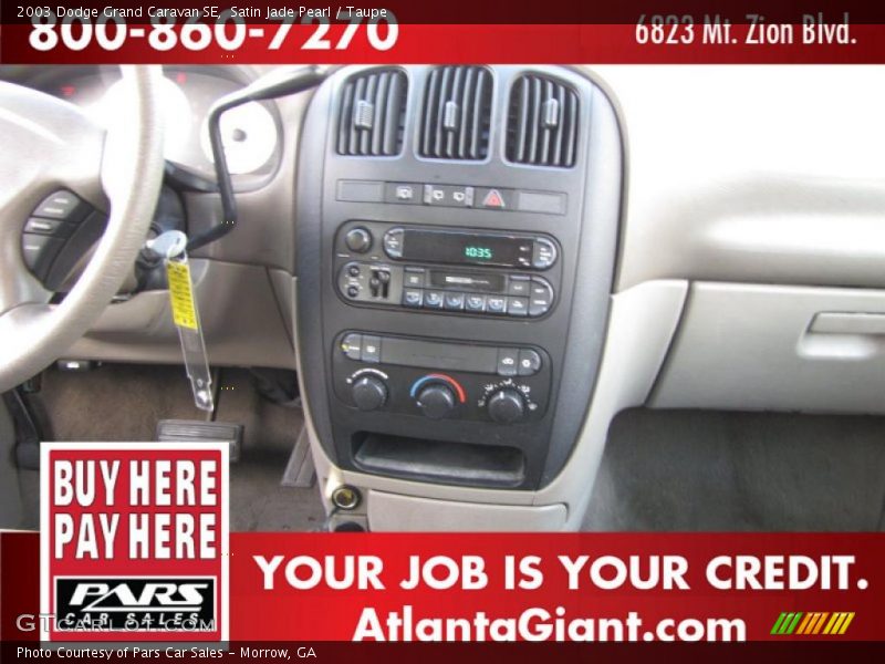 Satin Jade Pearl / Taupe 2003 Dodge Grand Caravan SE