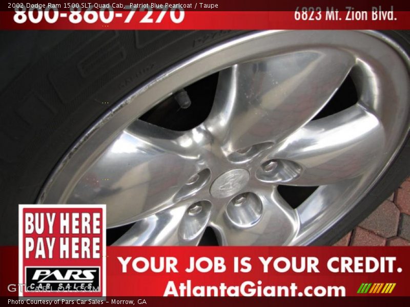 Patriot Blue Pearlcoat / Taupe 2002 Dodge Ram 1500 SLT Quad Cab