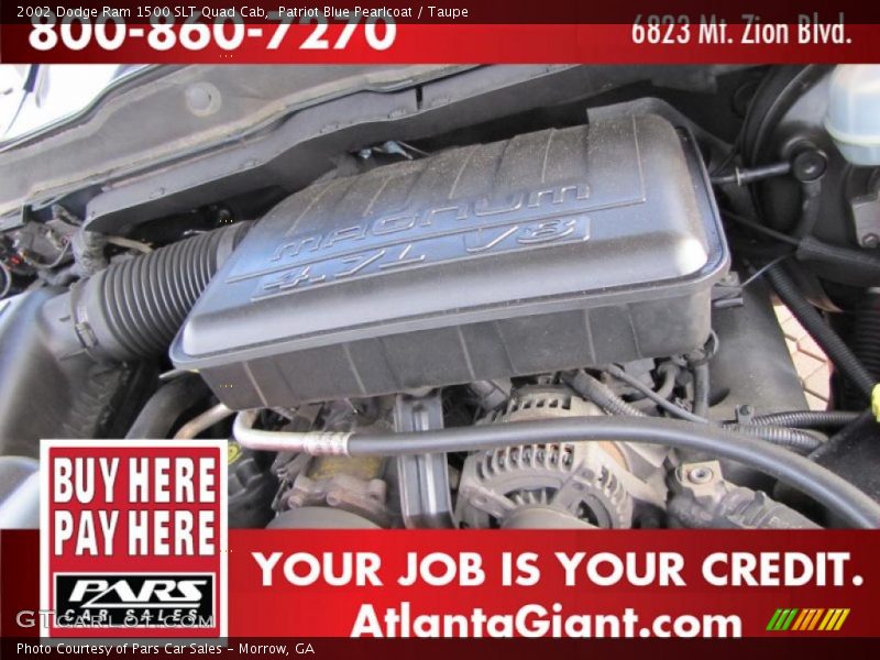 Patriot Blue Pearlcoat / Taupe 2002 Dodge Ram 1500 SLT Quad Cab