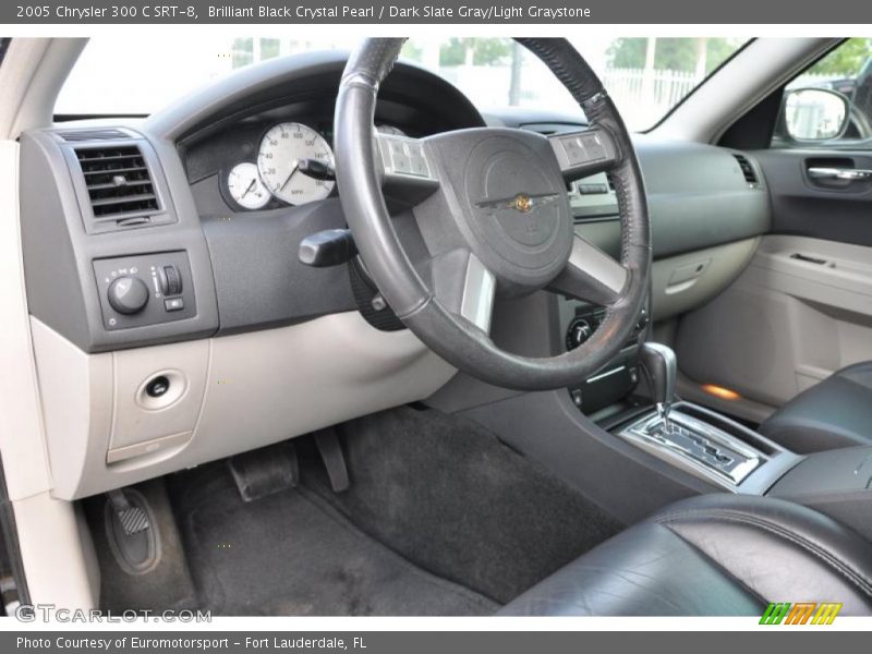 Brilliant Black Crystal Pearl / Dark Slate Gray/Light Graystone 2005 Chrysler 300 C SRT-8