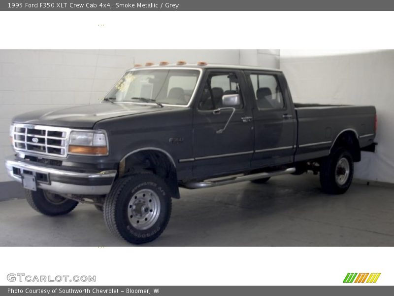 Smoke Metallic / Grey 1995 Ford F350 XLT Crew Cab 4x4