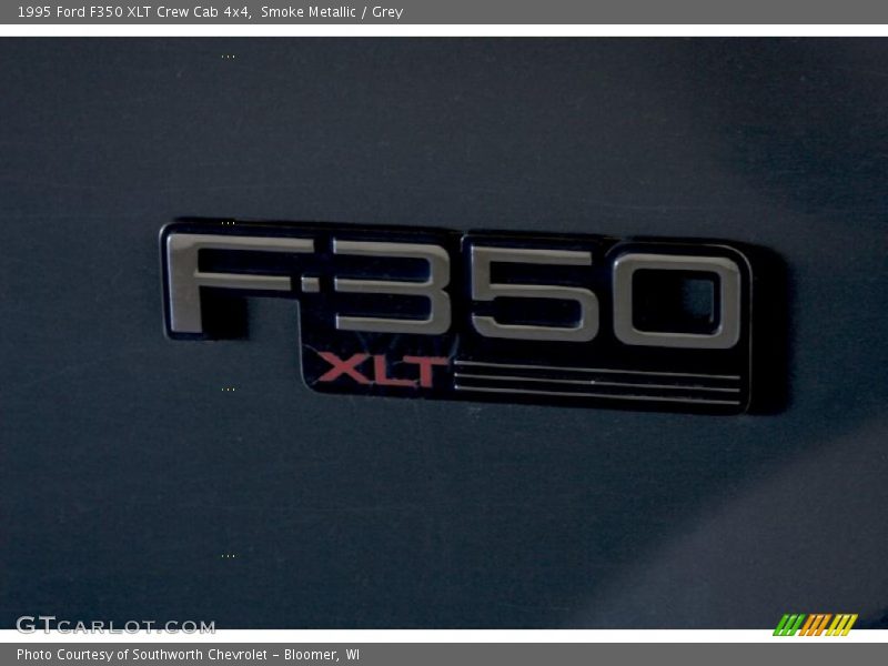 Smoke Metallic / Grey 1995 Ford F350 XLT Crew Cab 4x4
