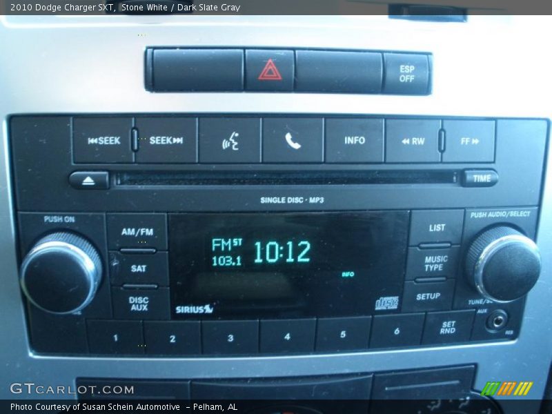 Stone White / Dark Slate Gray 2010 Dodge Charger SXT