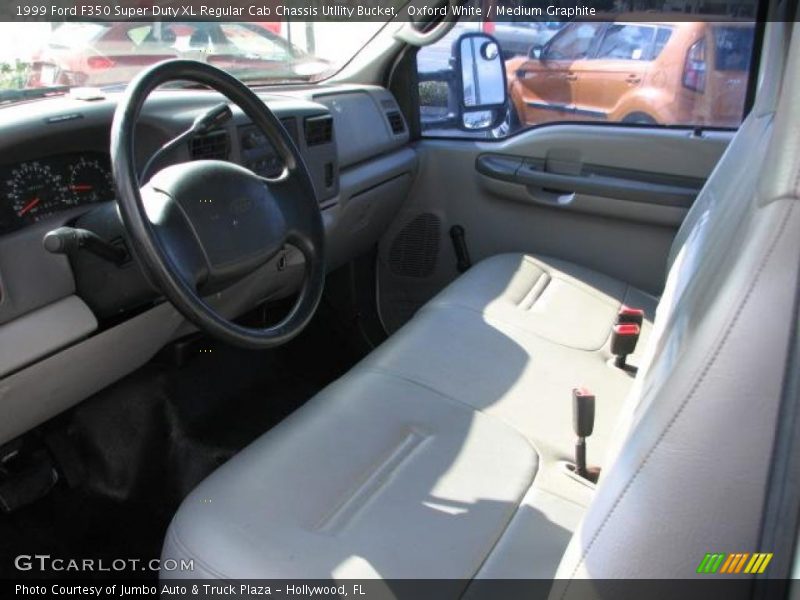  1999 F350 Super Duty XL Regular Cab Chassis Utllity Bucket Medium Graphite Interior