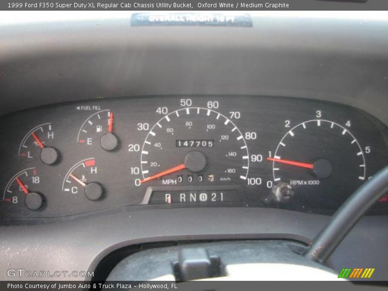  1999 F350 Super Duty XL Regular Cab Chassis Utllity Bucket XL Regular Cab Chassis Utllity Bucket Gauges