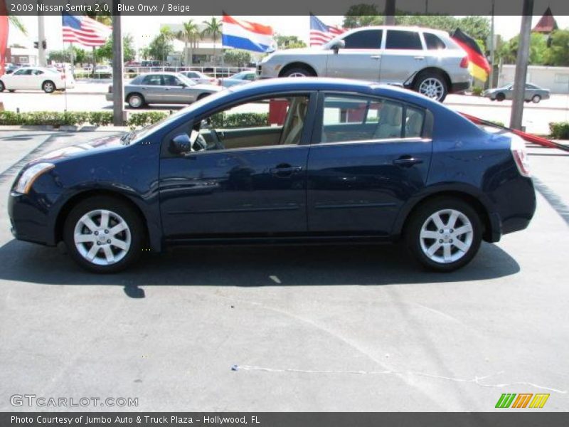 Blue Onyx / Beige 2009 Nissan Sentra 2.0