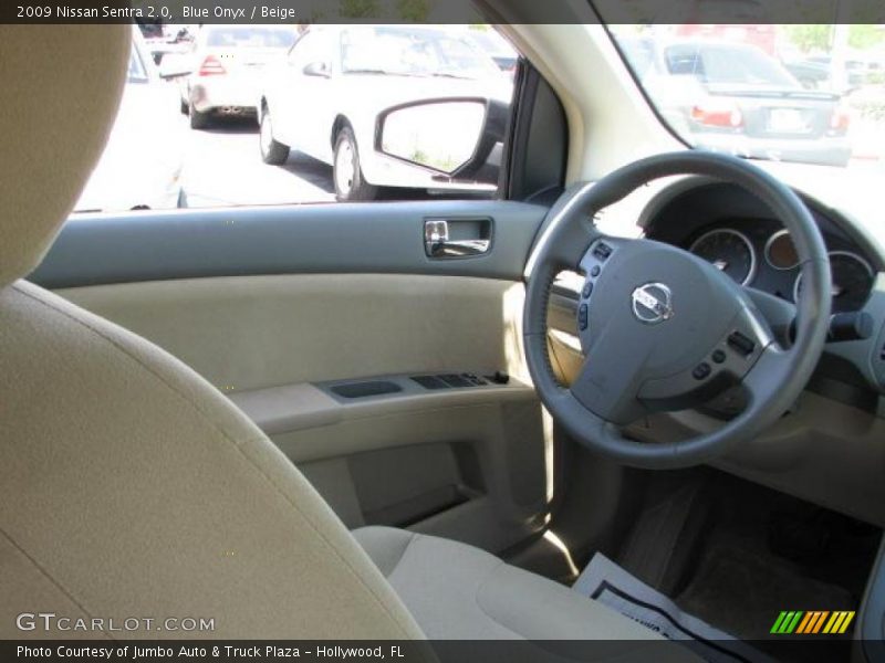 Blue Onyx / Beige 2009 Nissan Sentra 2.0