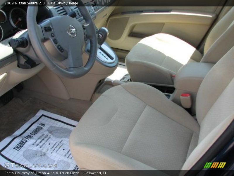 Blue Onyx / Beige 2009 Nissan Sentra 2.0