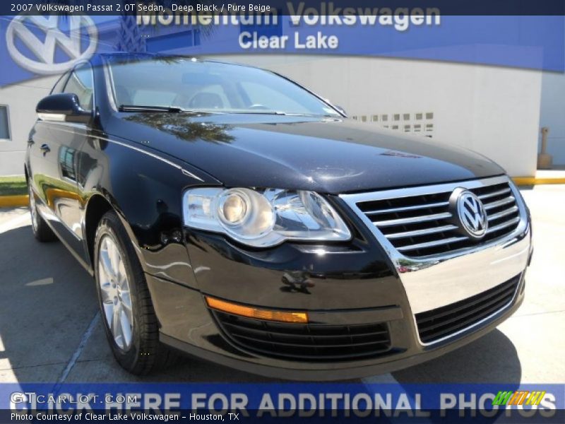Deep Black / Pure Beige 2007 Volkswagen Passat 2.0T Sedan