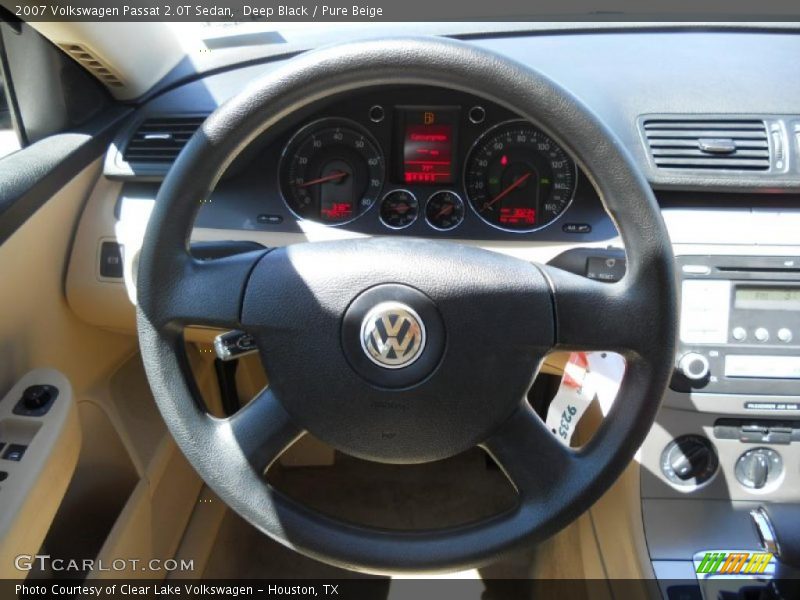 Deep Black / Pure Beige 2007 Volkswagen Passat 2.0T Sedan