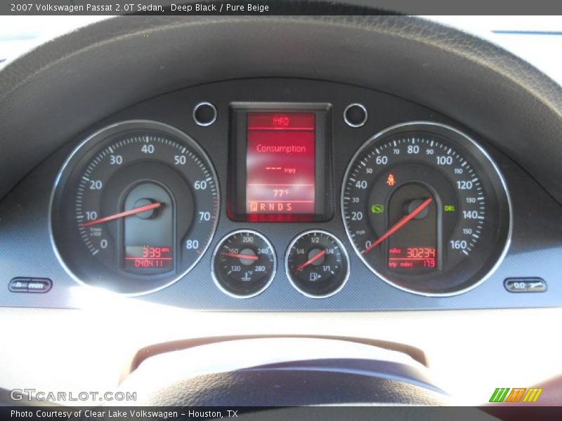 Deep Black / Pure Beige 2007 Volkswagen Passat 2.0T Sedan