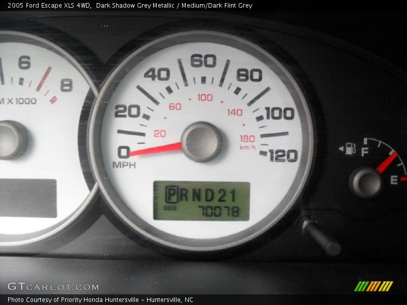 Dark Shadow Grey Metallic / Medium/Dark Flint Grey 2005 Ford Escape XLS 4WD