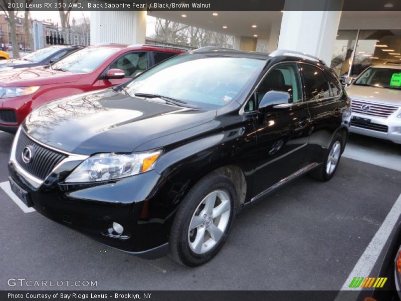 Black Sapphire Pearl / Black/Brown Walnut 2010 Lexus RX 350 AWD