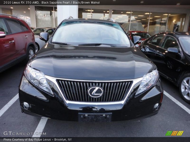 Black Sapphire Pearl / Black/Brown Walnut 2010 Lexus RX 350 AWD