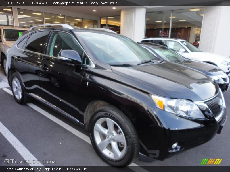 Black Sapphire Pearl / Black/Brown Walnut 2010 Lexus RX 350 AWD