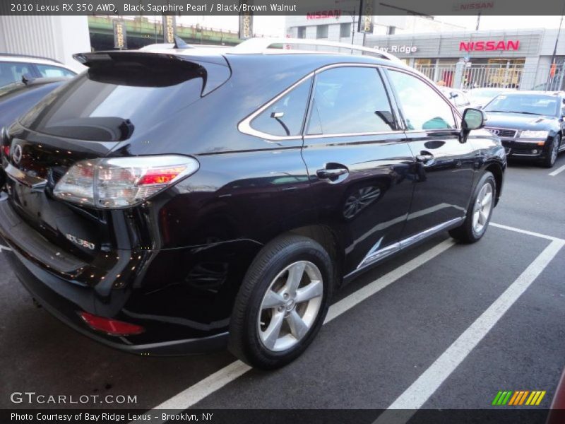 Black Sapphire Pearl / Black/Brown Walnut 2010 Lexus RX 350 AWD