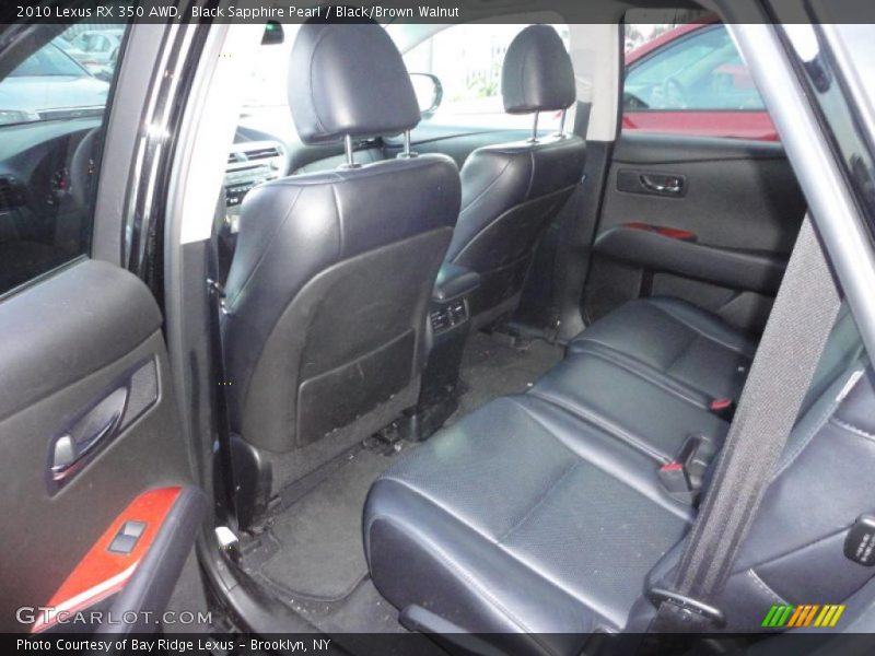 Black Sapphire Pearl / Black/Brown Walnut 2010 Lexus RX 350 AWD
