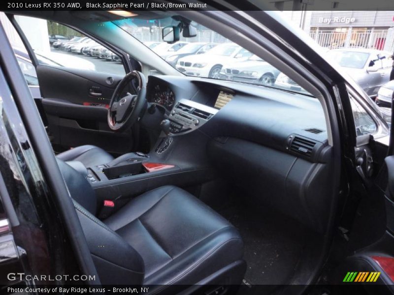 Black Sapphire Pearl / Black/Brown Walnut 2010 Lexus RX 350 AWD