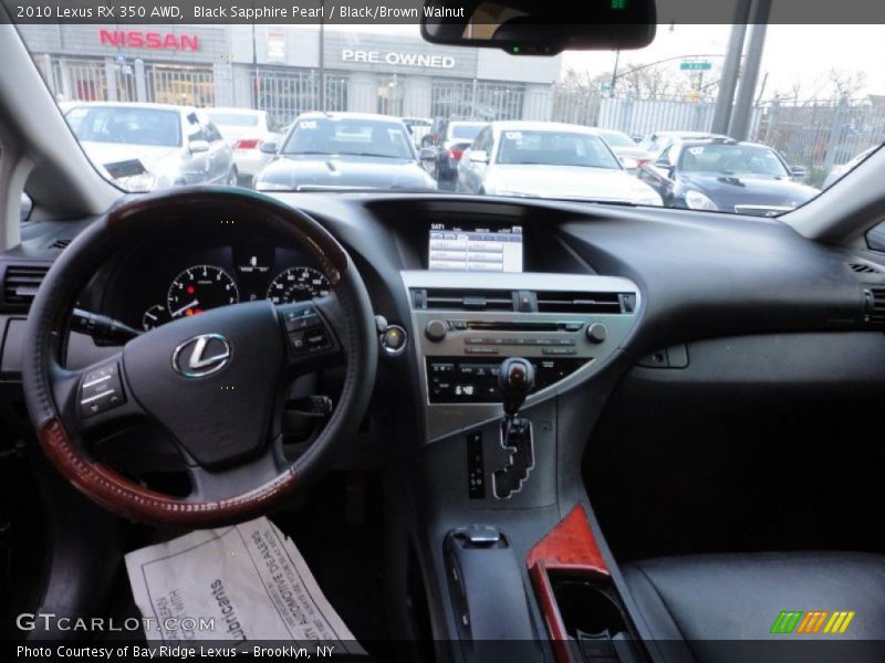 Black Sapphire Pearl / Black/Brown Walnut 2010 Lexus RX 350 AWD
