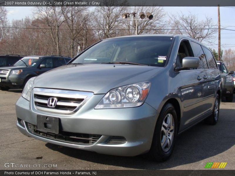 Slate Green Metallic / Gray 2007 Honda Odyssey EX-L