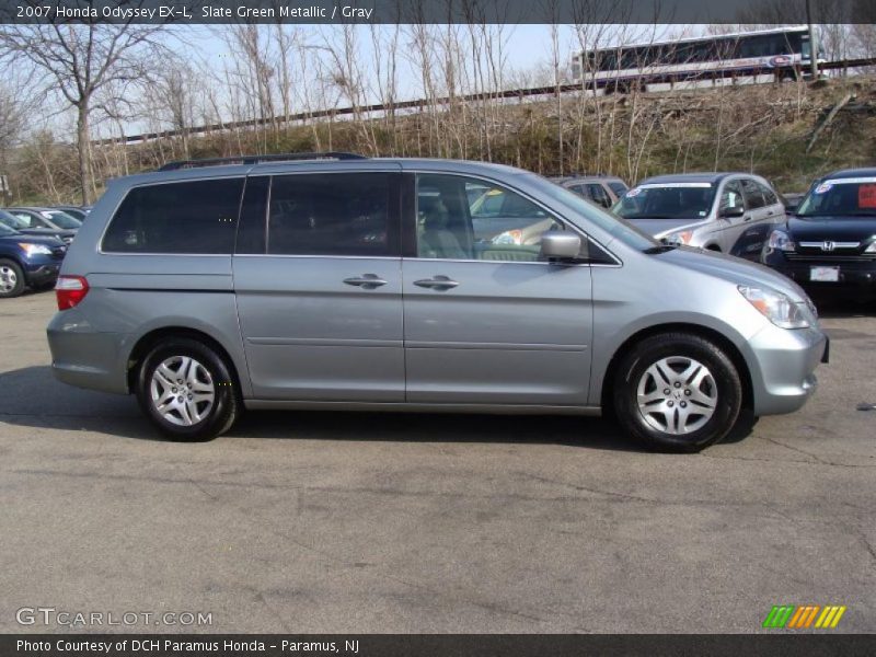 Slate Green Metallic / Gray 2007 Honda Odyssey EX-L